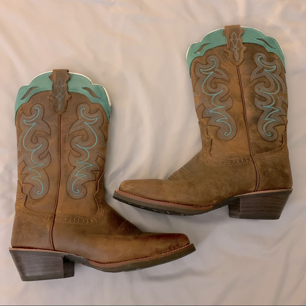 Justin turquoise boots